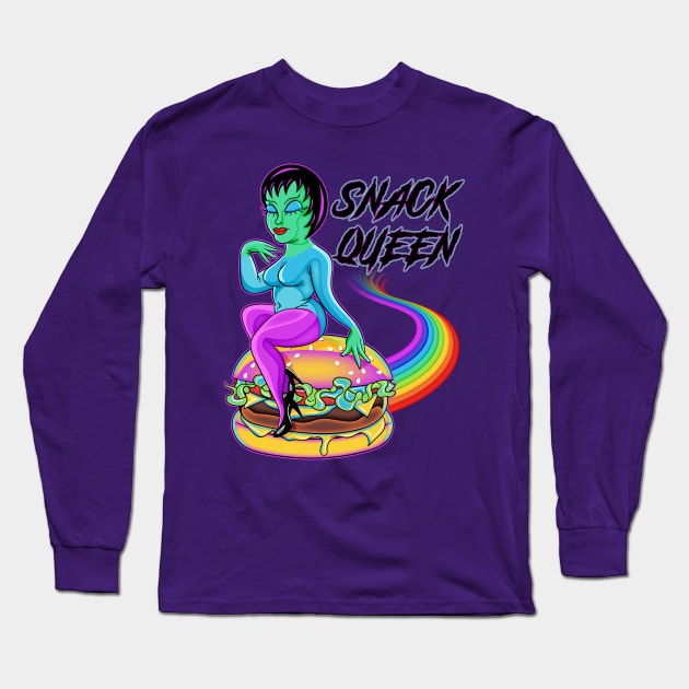 Snack Queen Long Sleeve T-Shirt by Koko Ricky